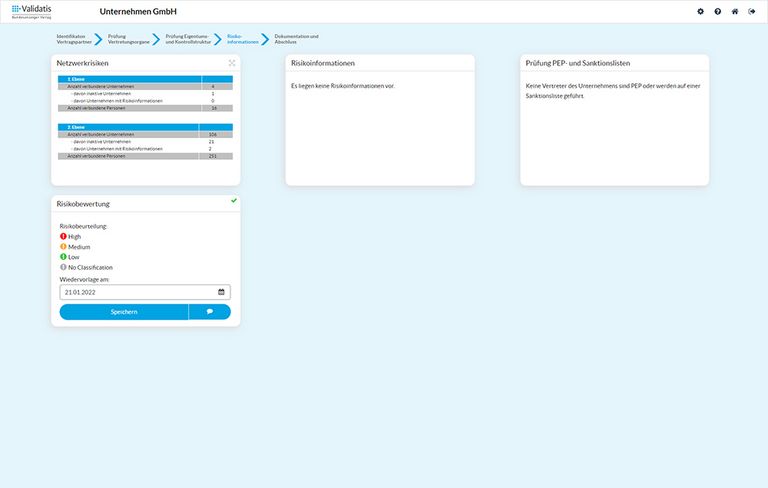 4. Schritt KYC Complyer: Risikoinformationen