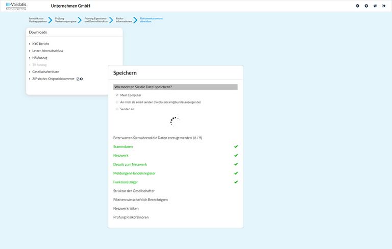 5. Schritt KYC Complyer: Dokumentation und Abschluss