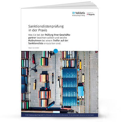 Whitepaper Sanktionslistenprüfung in der Praxis Titelbild für Whitepaper Sanktionslistenprüfung in der Praxis