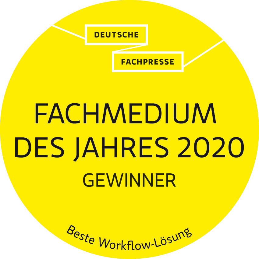 Fachmedium des Jahres 2020 Auszeichnung Siegel