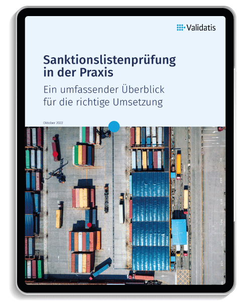 Whitepaper Sanktionslistenprüfung in der Praxis Titelbild für Whitepaper Sanktionslistenprüfung in der Praxis